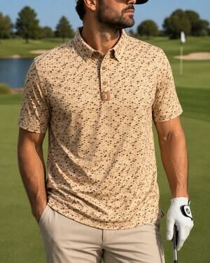 Bogey Bros Golf Polo Shirt Men’s 2XL Hidden Thong Butt Print Performance Stretch